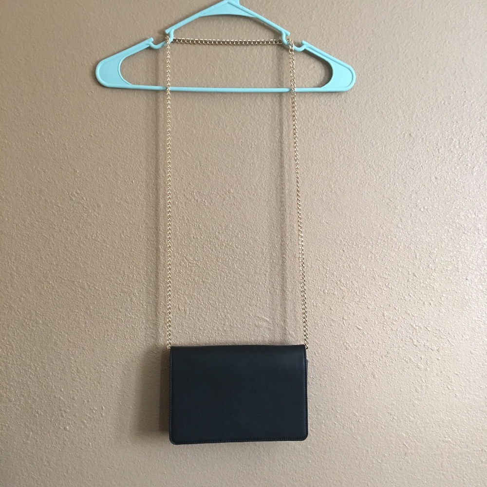 Silence + Noise Leather Crossbody with Gold Chain